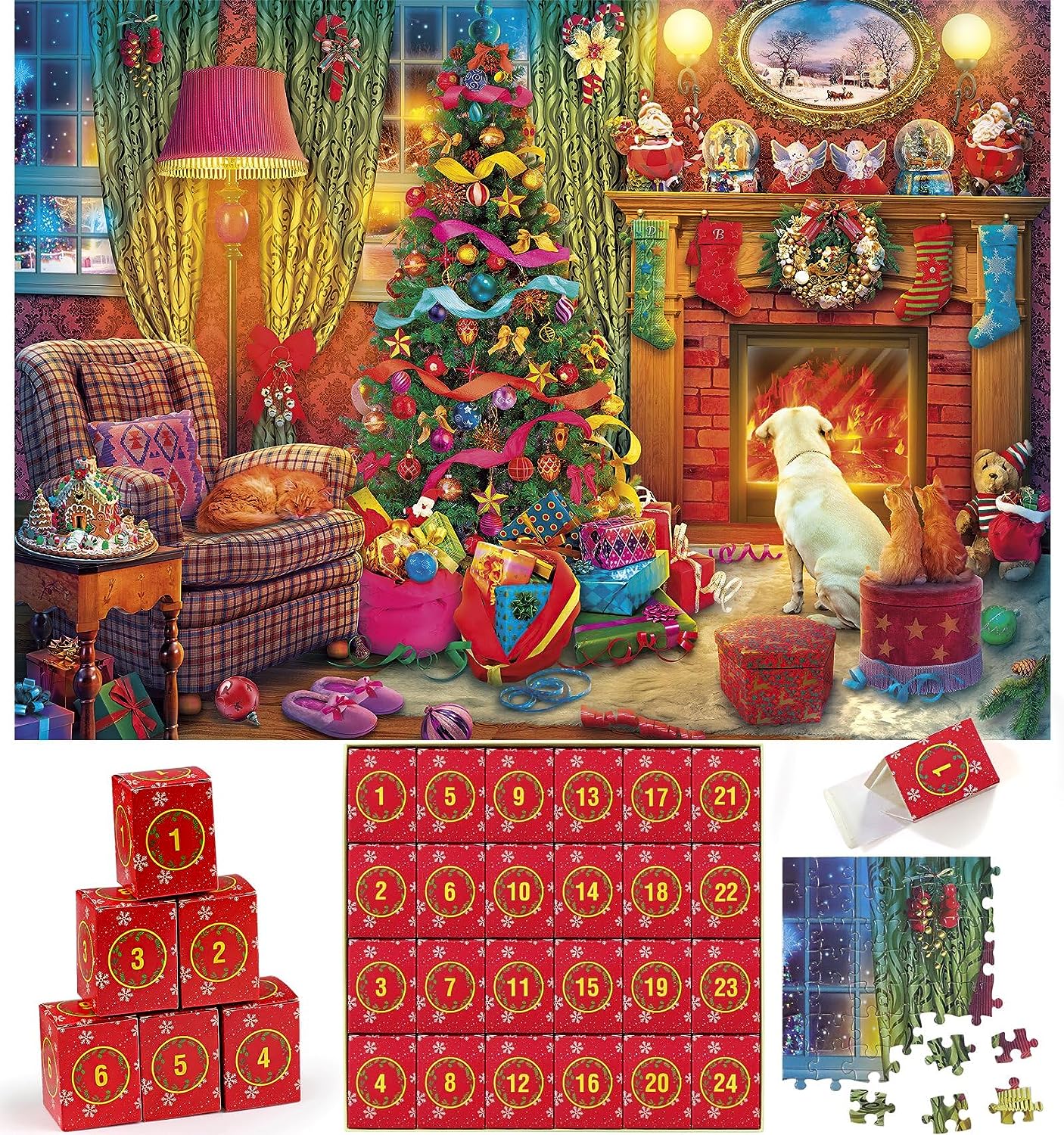 Advent Calendar Christmas Jigsaw Puzzles FREE Shipping