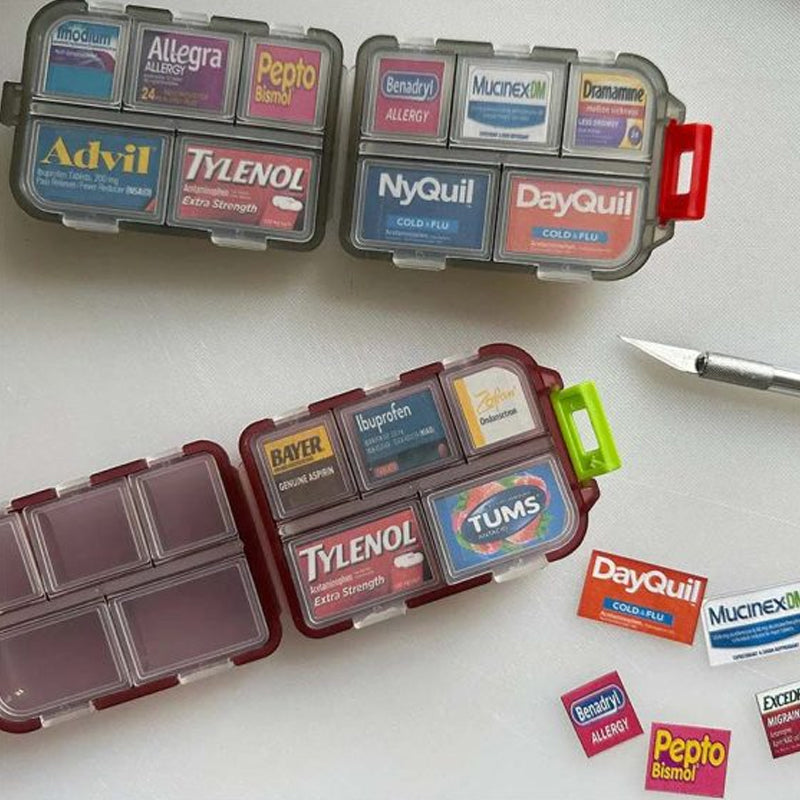 Travel Pill Organizer Box (161 Labels for Customization) FREE Shipping