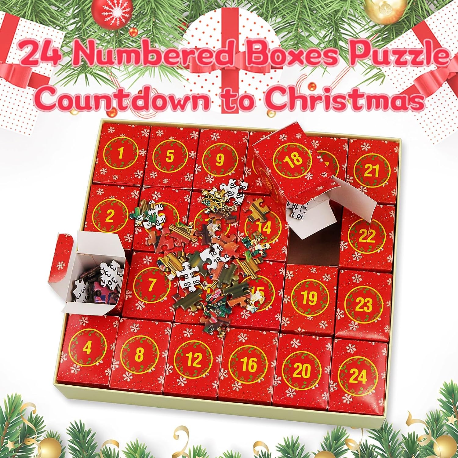 Advent Calendar Christmas Jigsaw Puzzles FREE Shipping