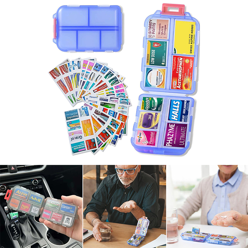 Travel Pill Organizer Box (161 Labels for Customization) FREE Shipping