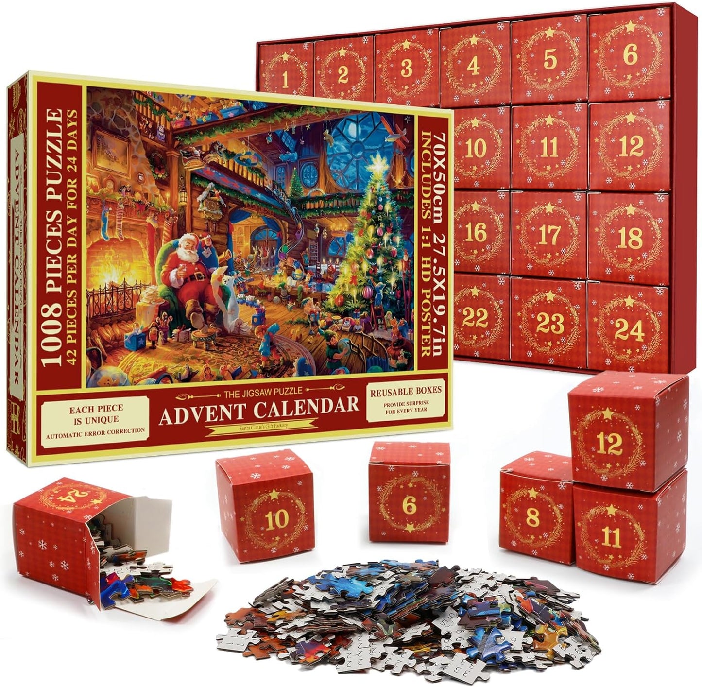 Advent Calendar Christmas Jigsaw Puzzles FREE Shipping