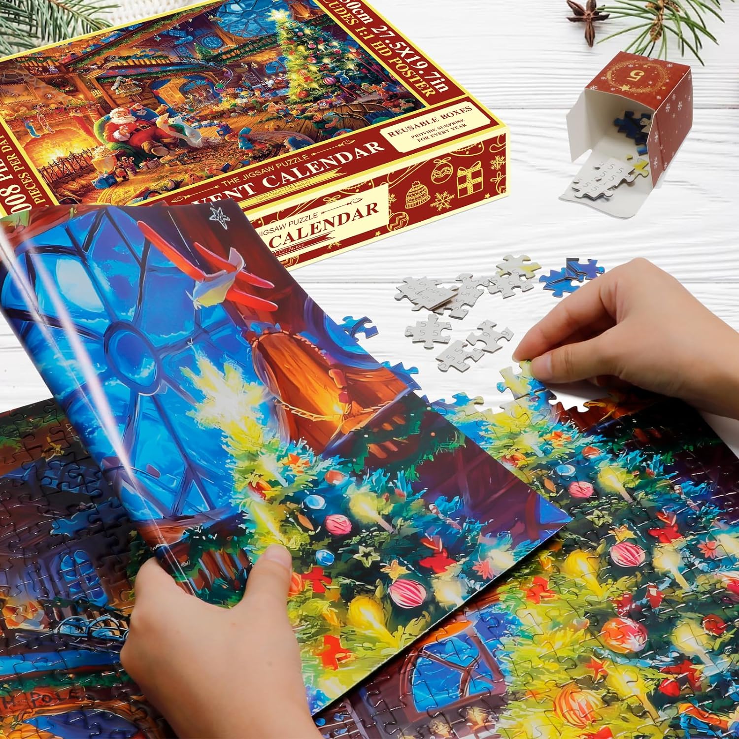 Advent Calendar Christmas Jigsaw Puzzles FREE Shipping