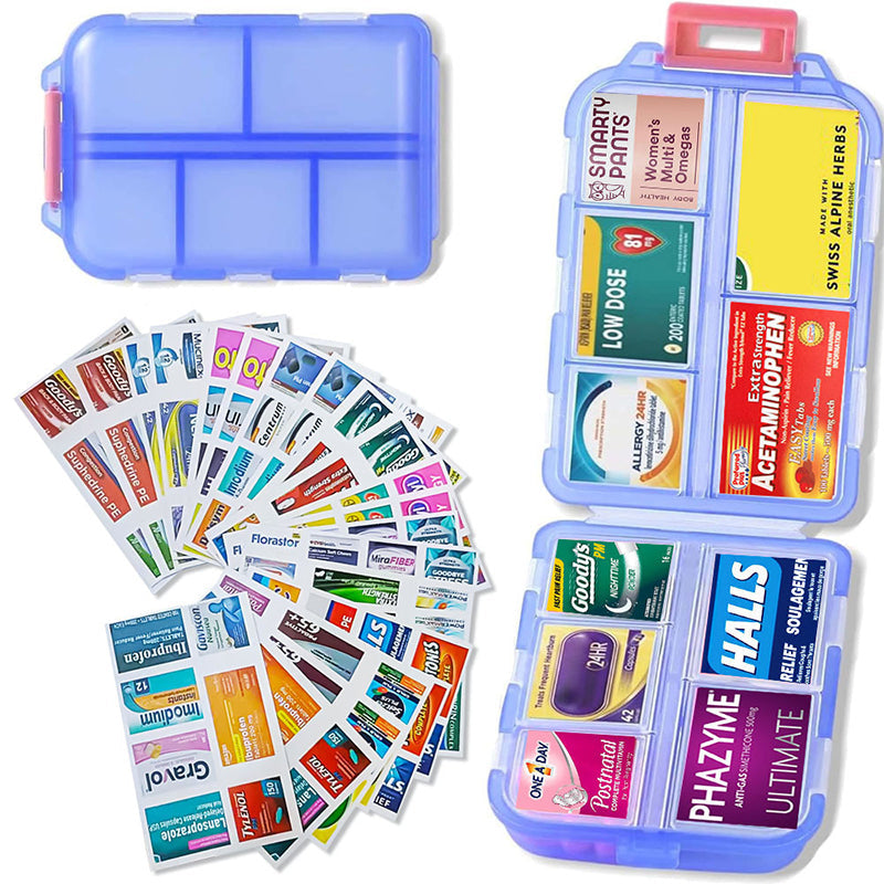 Travel Pill Organizer Box (161 Labels for Customization) FREE Shipping