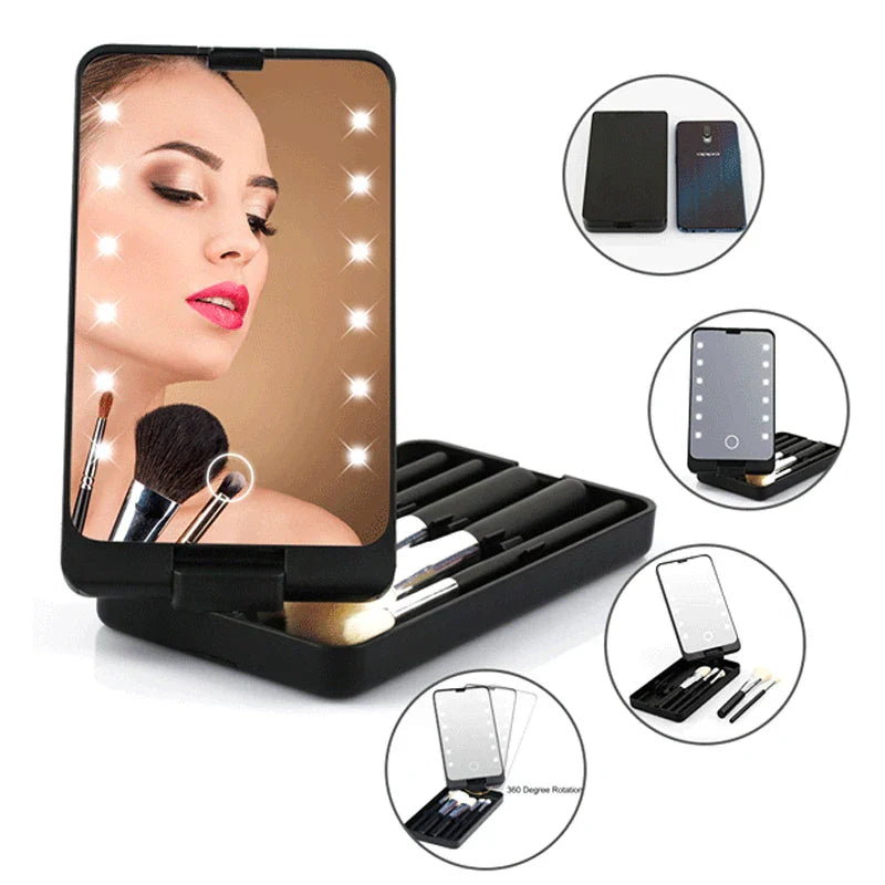 Travel makeup mirror with LED light FREE Shipping