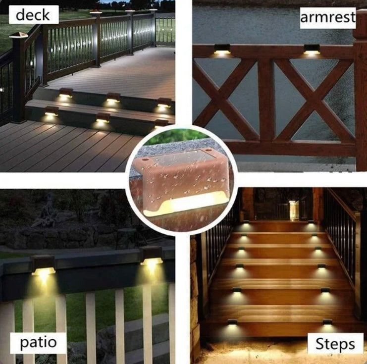 LED Solar Lamp Path Staircase Outdoor Waterproof Wall Light