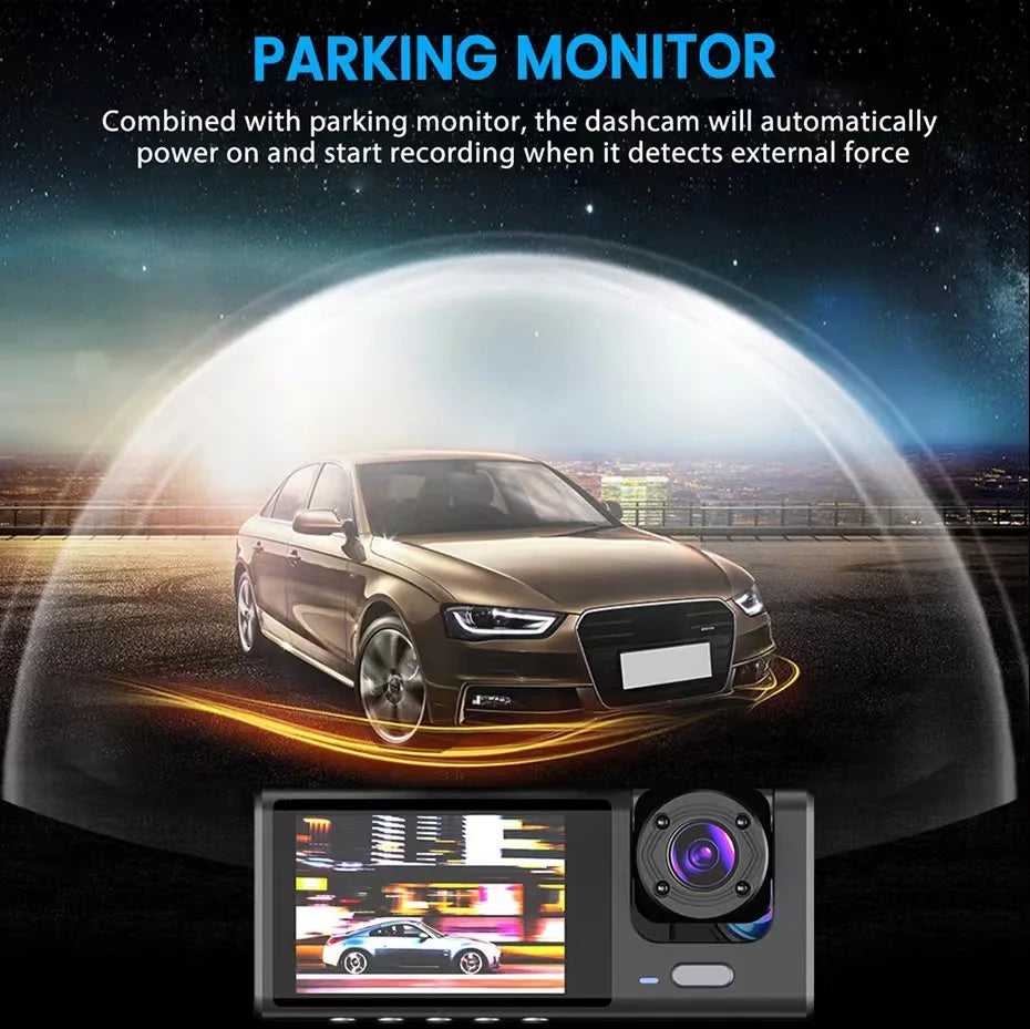 2-Inch Screen Wifi Link 1080P HD Dashcam with Night Vision 2/3 Lenses FREE Shipping