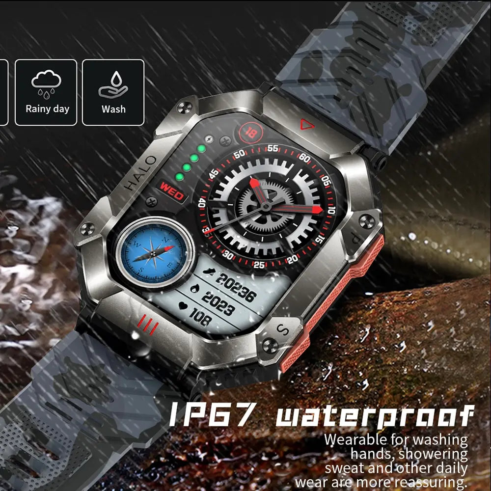 Outdoor Camping Multi-functional Waterproof Anti-fall Smart Watch