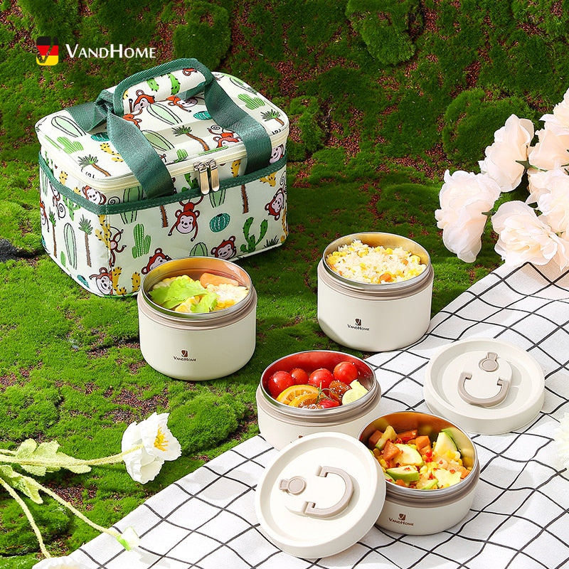 PORTABLE INSULATED LUNCH CONTAINER SET