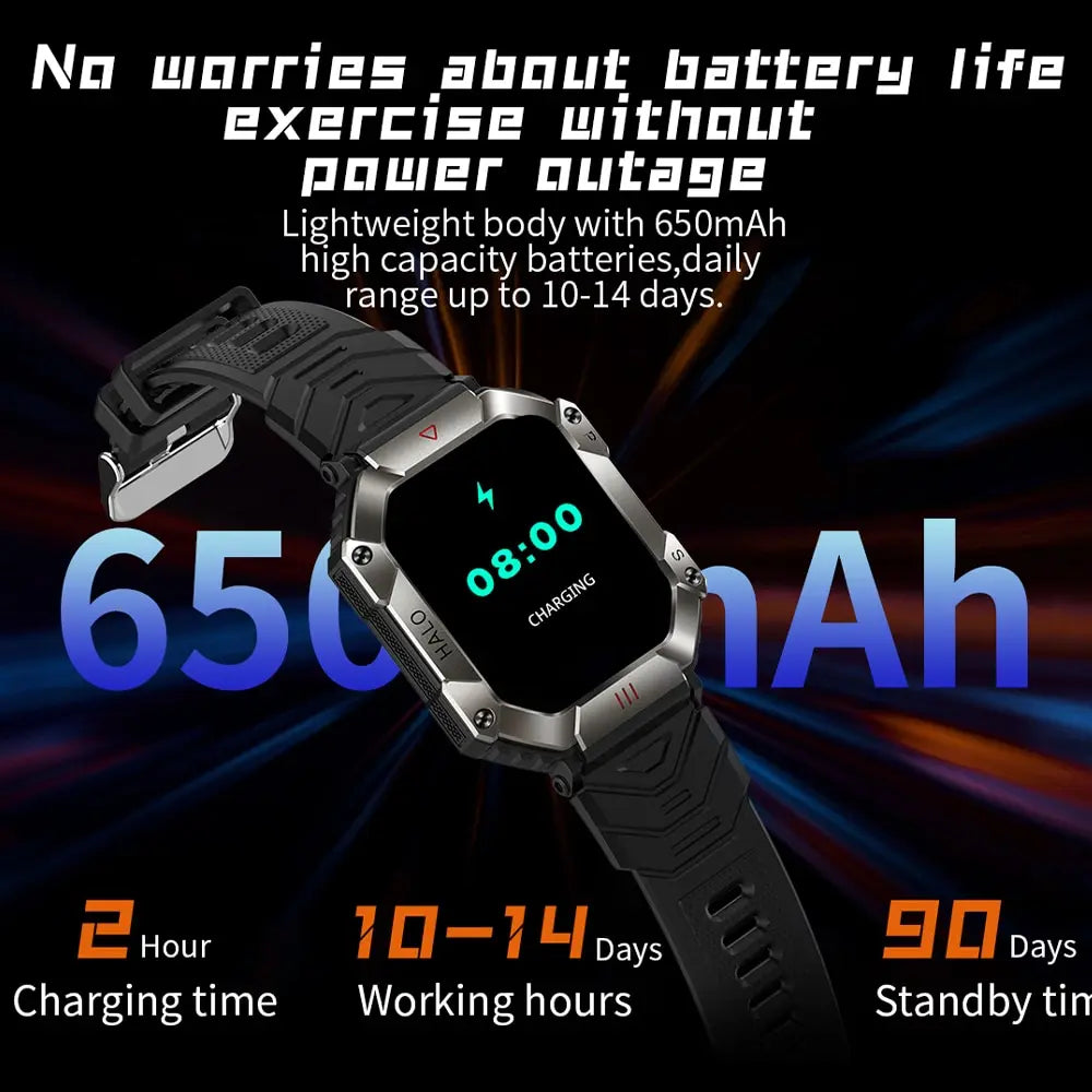 Outdoor Camping Multi-functional Waterproof Anti-fall Smart Watch