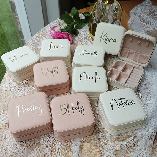 Personalized Bridesmaid Gifts Bachelorette Party Gift Travel Jewelry Box