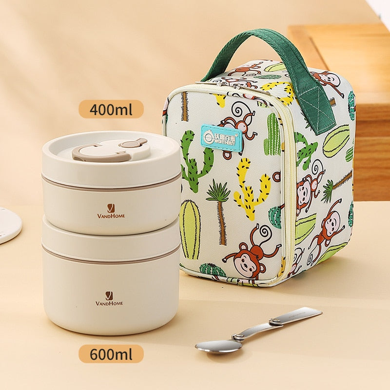 PORTABLE INSULATED LUNCH CONTAINER SET