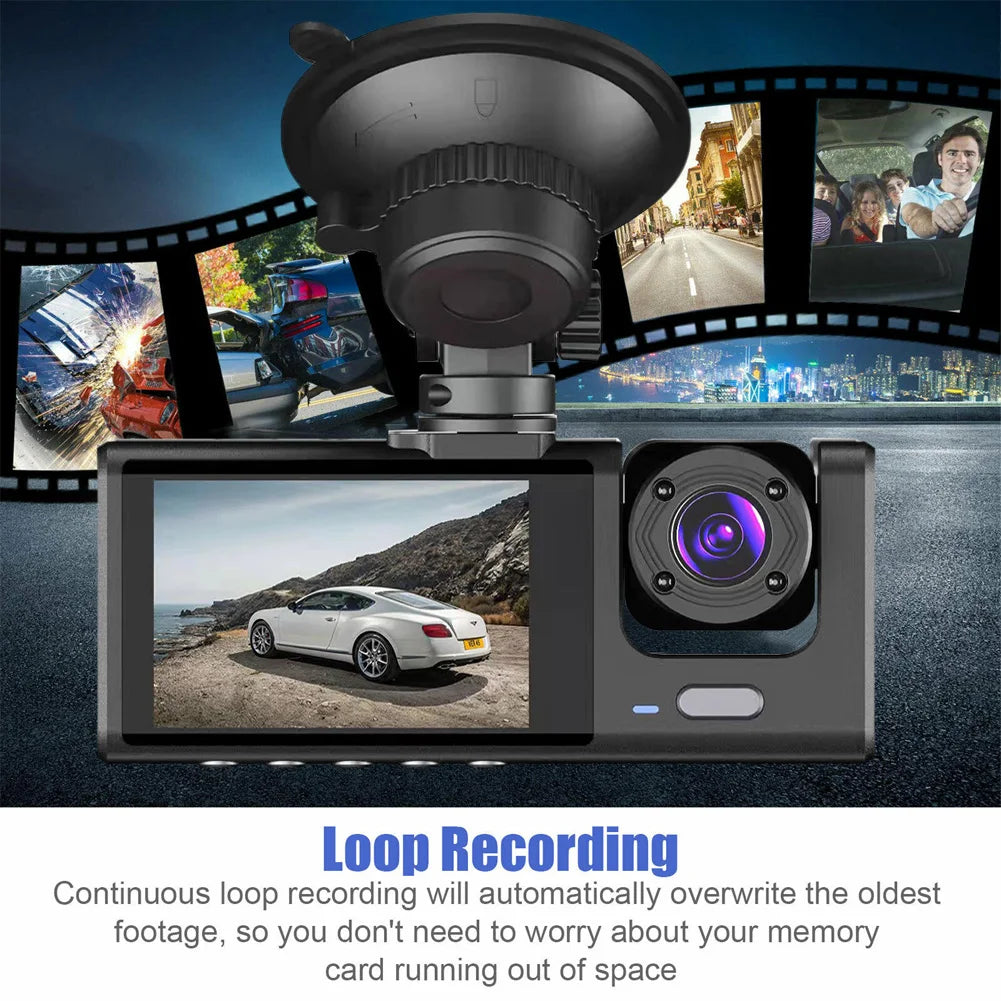 2-Inch Screen Wifi Link 1080P HD Dashcam with Night Vision 2/3 Lenses FREE Shipping