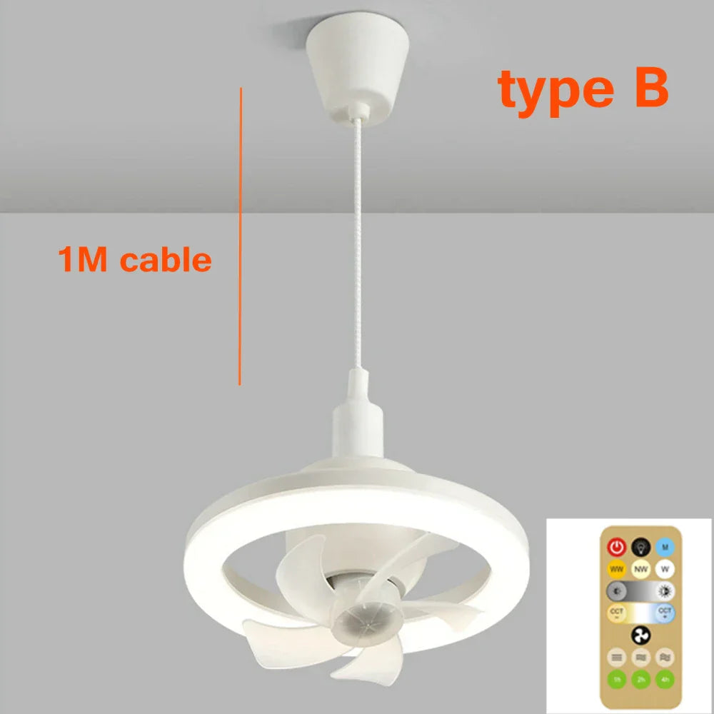 LED Swing Head Fan Light