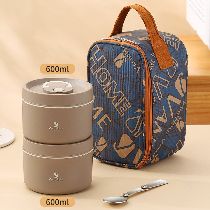 PORTABLE INSULATED LUNCH CONTAINER SET