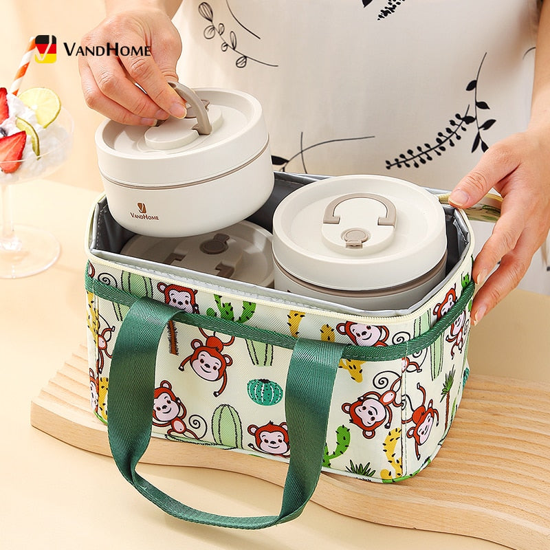 PORTABLE INSULATED LUNCH CONTAINER SET