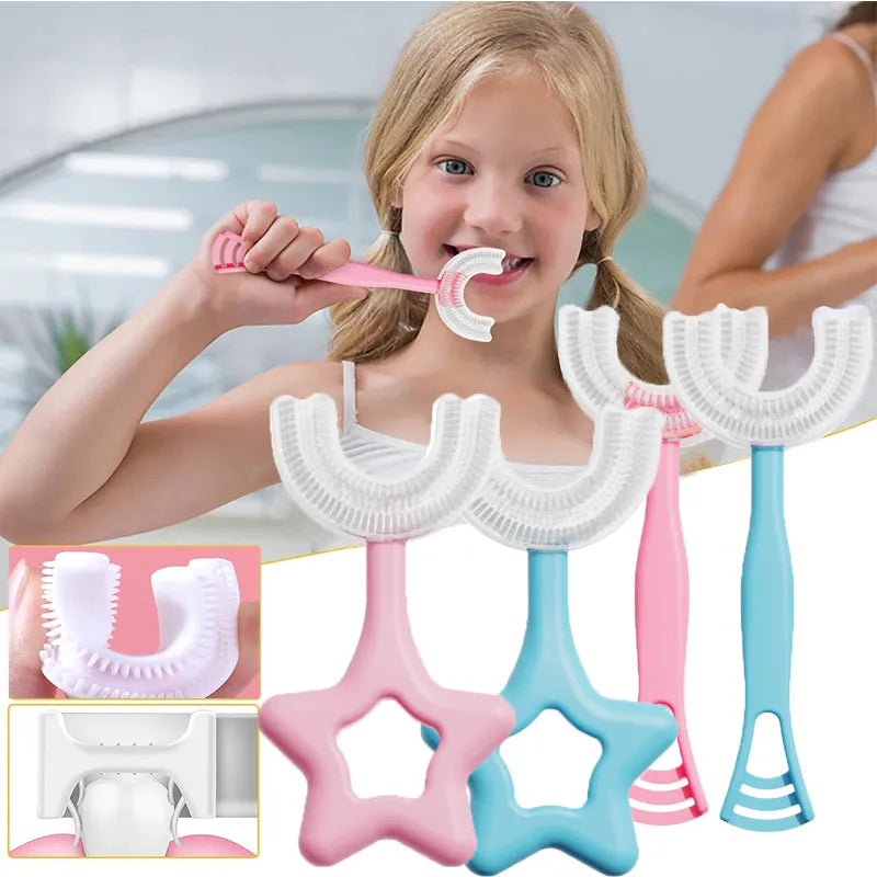 U-shaped children's toothbrush