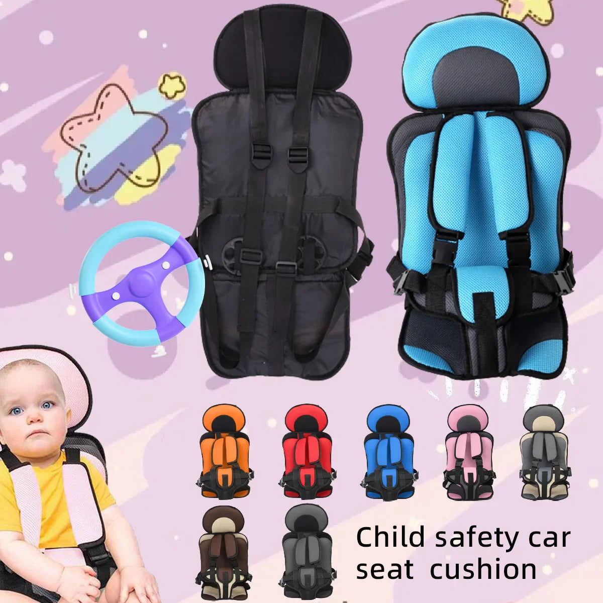 Auto Child Safety Seat Simple Car Portable Seat Belt