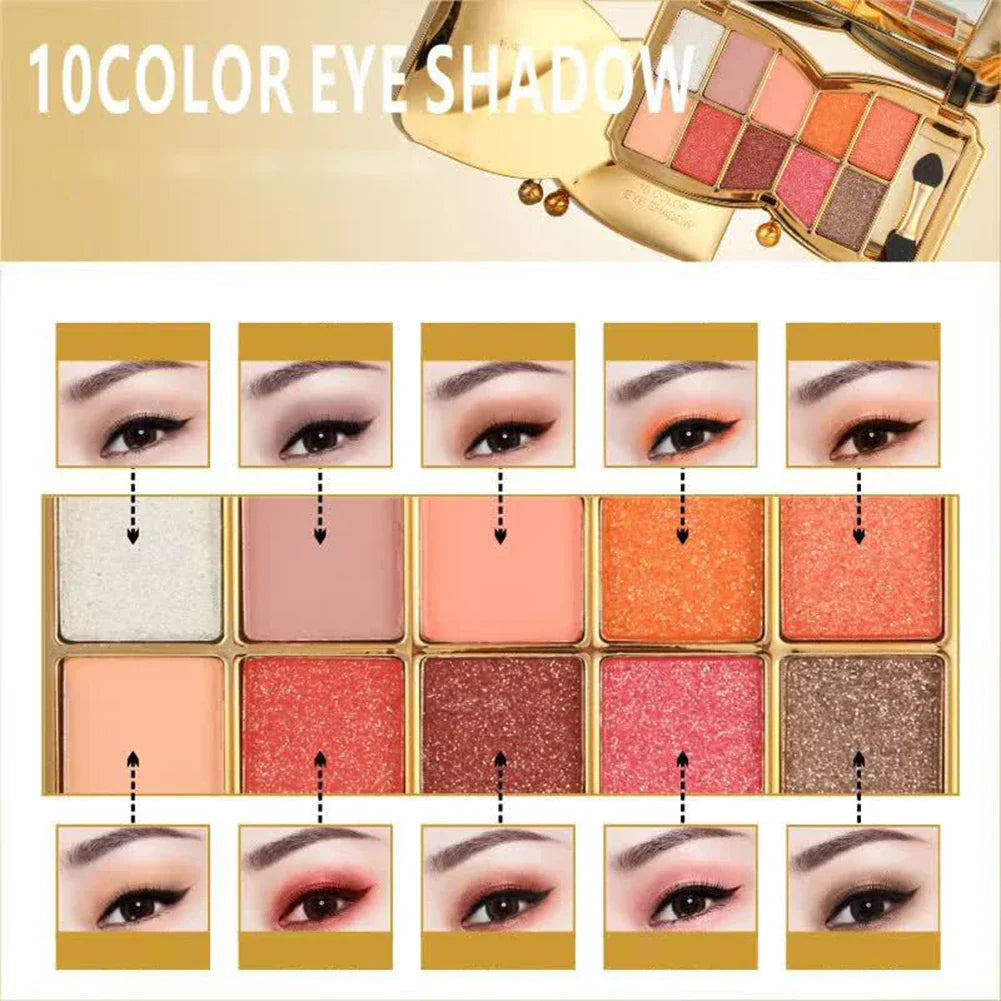 10 Colors Glitter Eyeshadow Palette