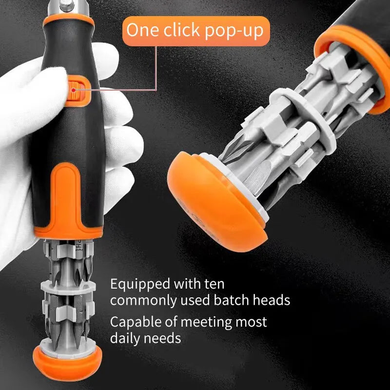 10 in 1 Multi-angle ratchet screwdriver Professional tools