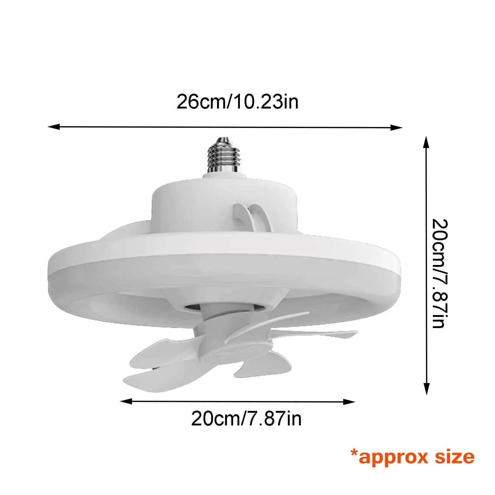 LED Swing Head Fan Light