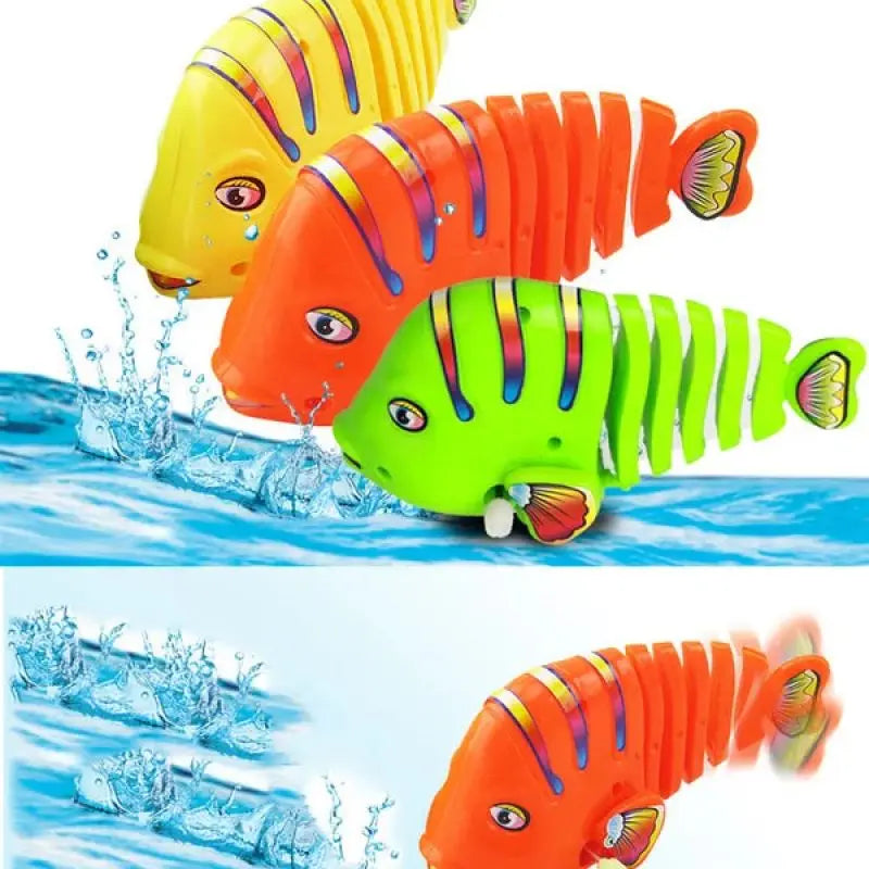 Plastic Wind-Up Wiggle Fish Toys