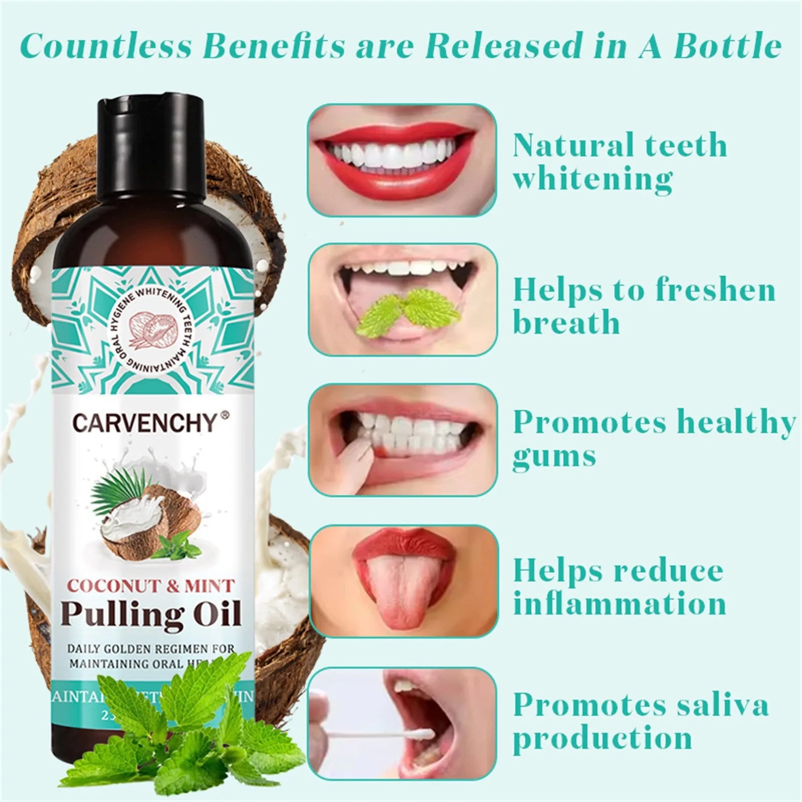 Whitening pulling oil