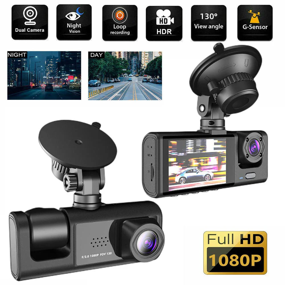 2-Inch Screen Wifi Link 1080P HD Dashcam with Night Vision 2/3 Lenses FREE Shipping