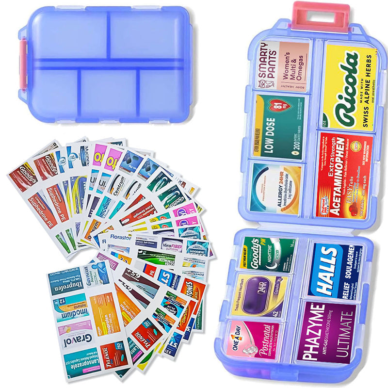 Travel Pill Organizer Box (161 Labels for Customization) FREE Shipping