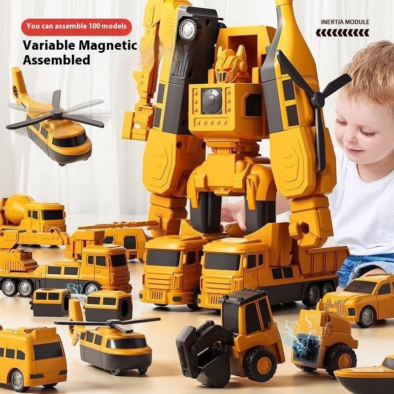 Magnetic Transform Engineering Car Assembled Toys FREE Shipping