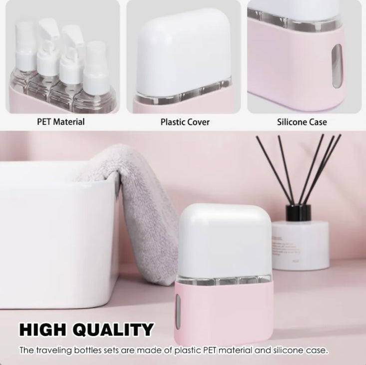 Mini Shampoo Dispenser Portable Travel Bottle Set