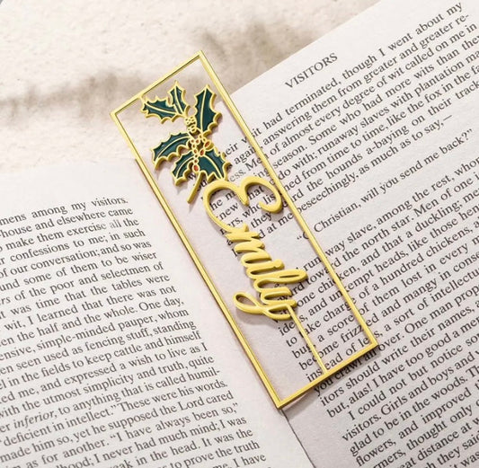 CUSTOM BIRTH FLOWER NAME BOOKMARK