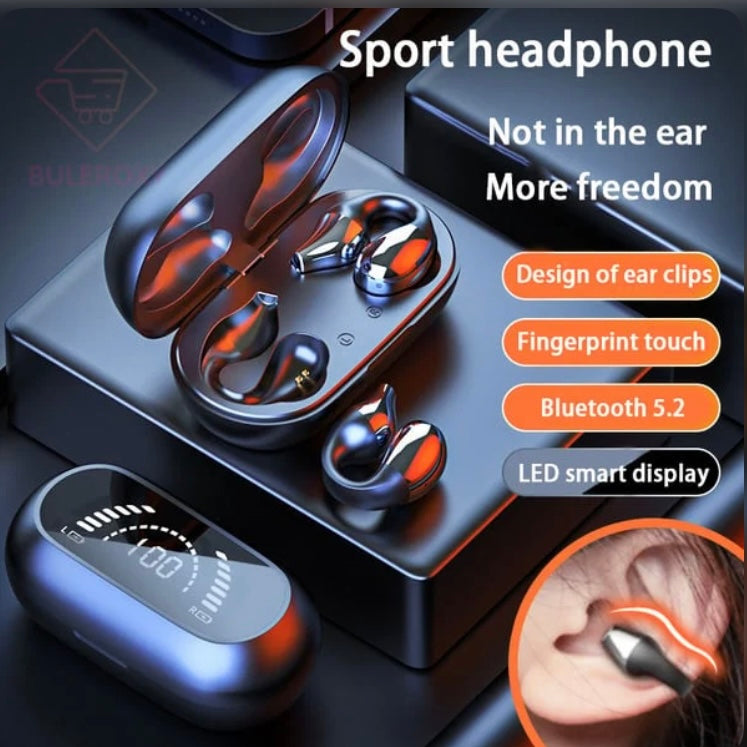 Wireless Ear Clip Bone Conduction Headphones