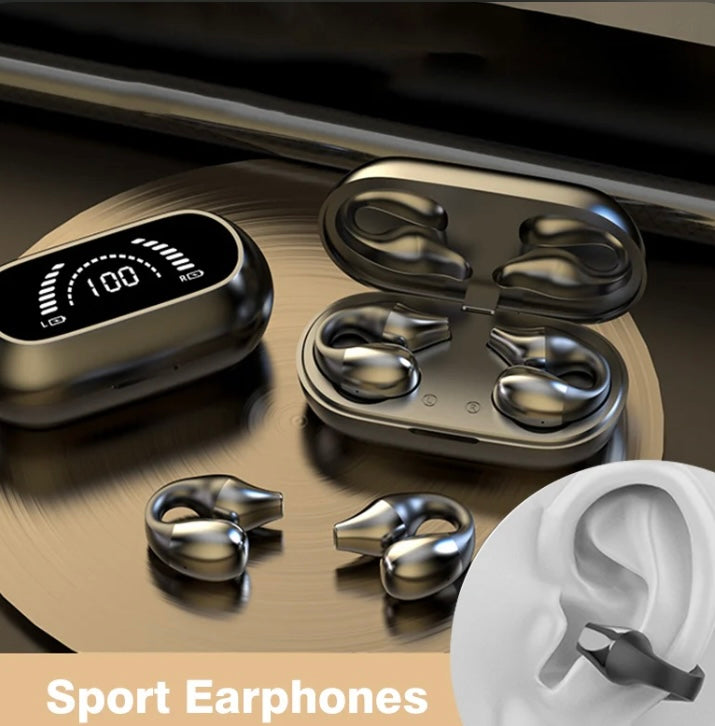 Wireless Ear Clip Bone Conduction Headphones