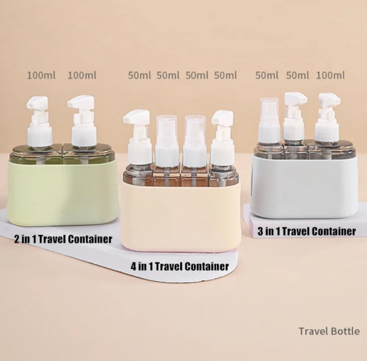 Mini Shampoo Dispenser Portable Travel Bottle Set