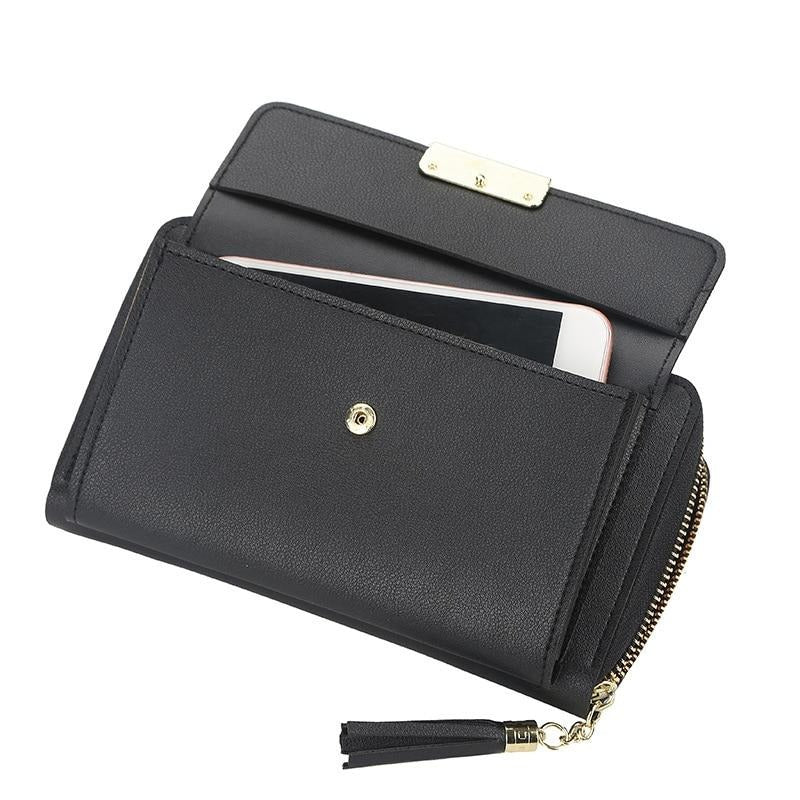 ANTI RFID THEFT LARGE CAPACITY CROSS BODY CELL PHONE PURSE