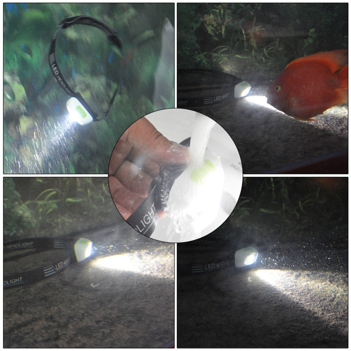 Super Bright Light Sensor Mini LED Headlamp