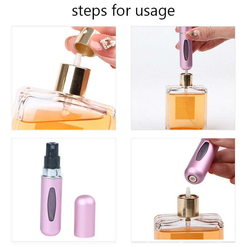 Portable Mini Refillable Perfume Empty Spray (5 pcs)