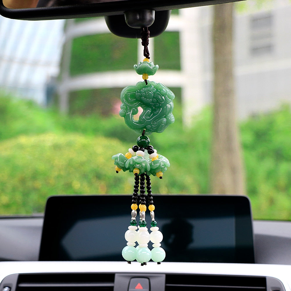 Green Jade Car Car Hanging Charm