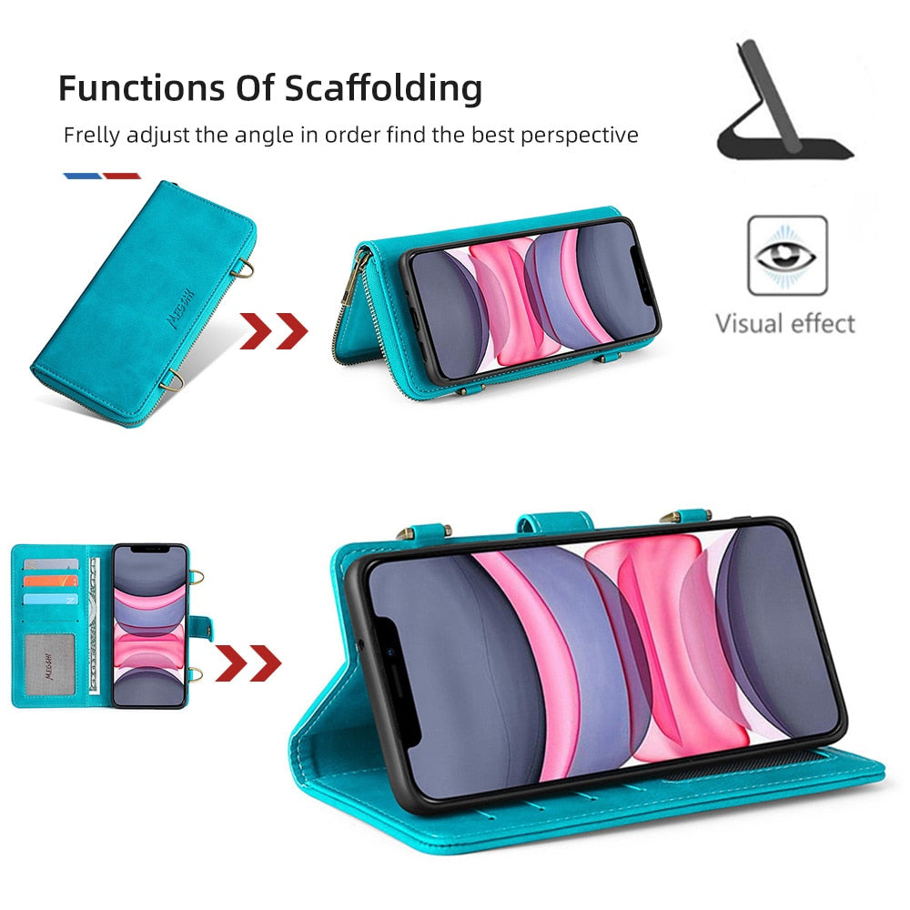 Messenger Bag Style iPhone Multifunctional Protective Case