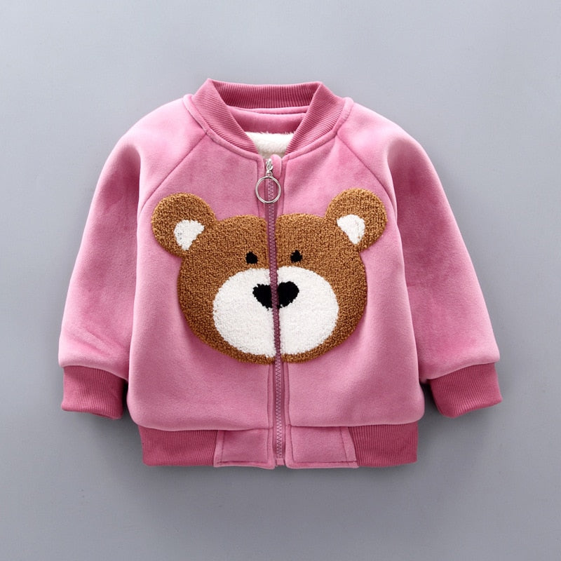 3-piece Kid Bear Embroidery Thickened Set (12M-4Y)