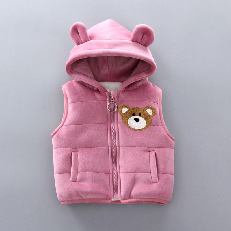 3-piece Kid Bear Embroidery Thickened Set (12M-4Y)