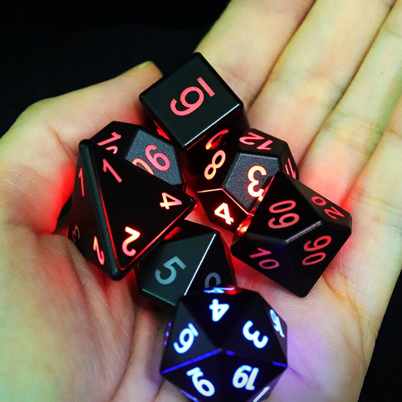 Awesome Board Game Glowing Dice (7 pcs)