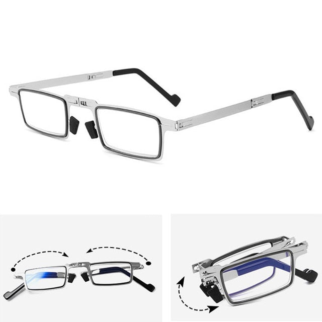 Ultra Light Titanium Material Screwless Foldable Reading Glasses