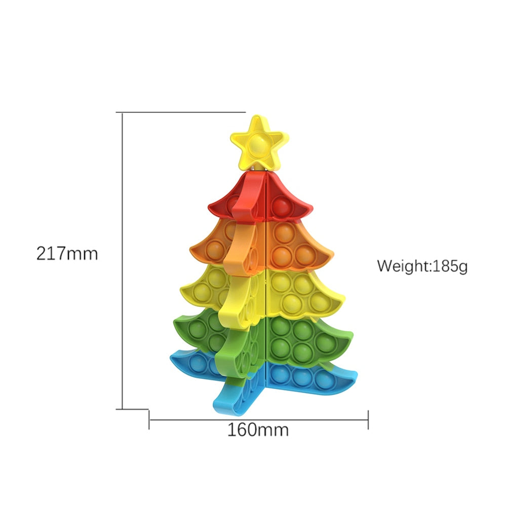 3D Christmas Pop Bubble Toy