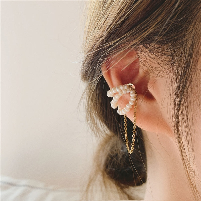 Magnetic Pearl Ear Clip