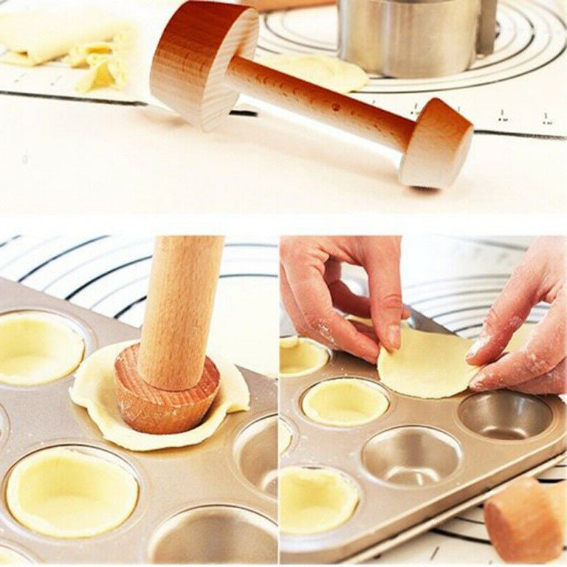 Versatile Wooden Pastry Tamper