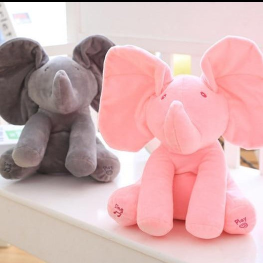 Peek A Boo Stuffed Elephant Plush Toy