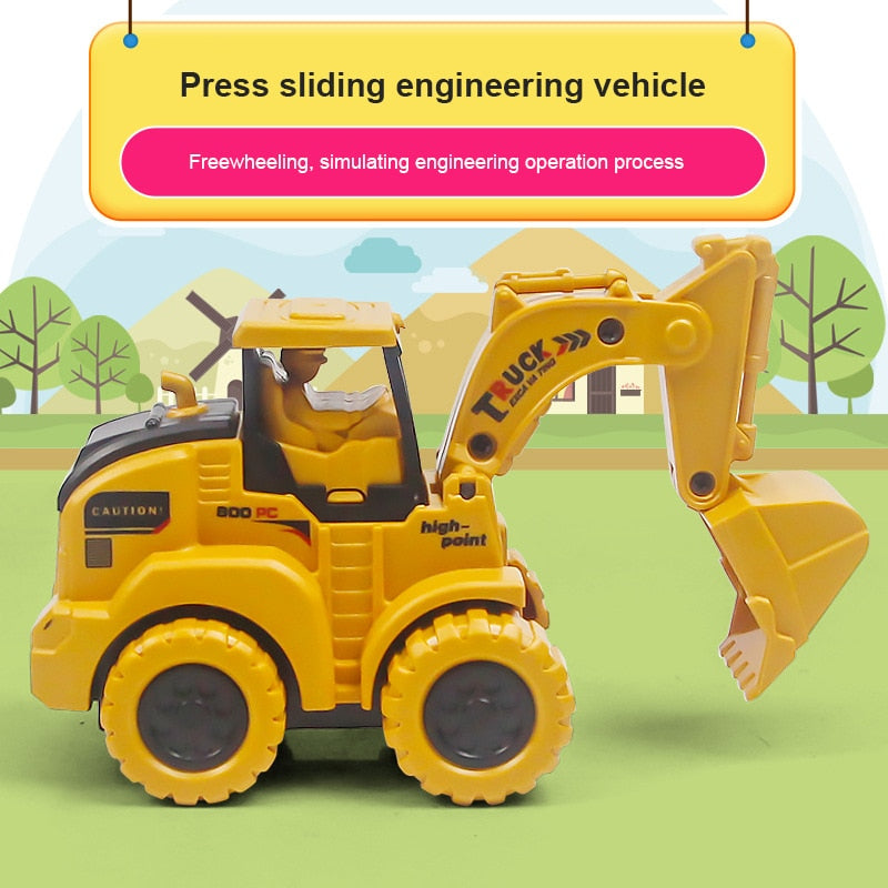 Press And Go Engineering Car Toys