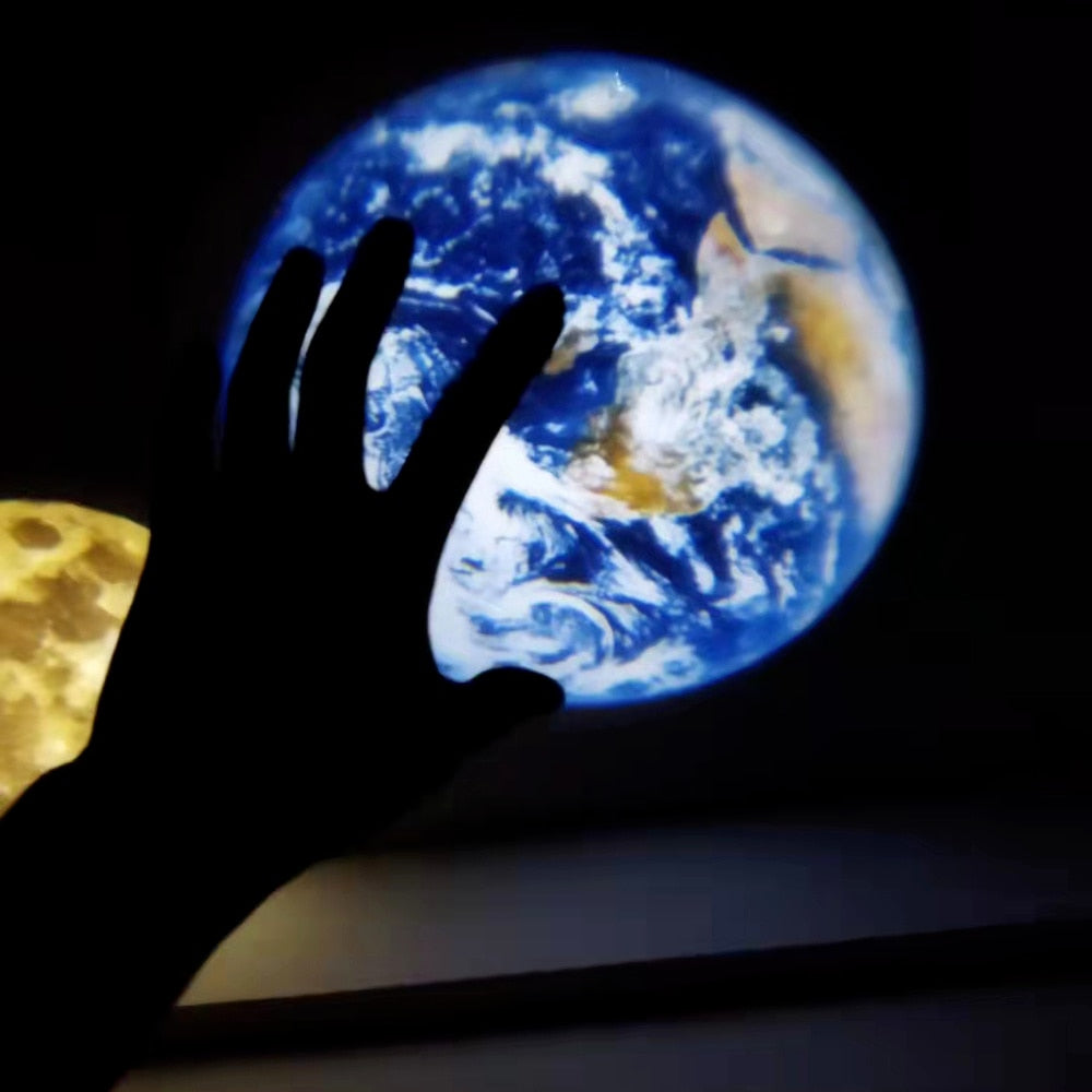 MOON EARTH PROJECTION LED LAMP