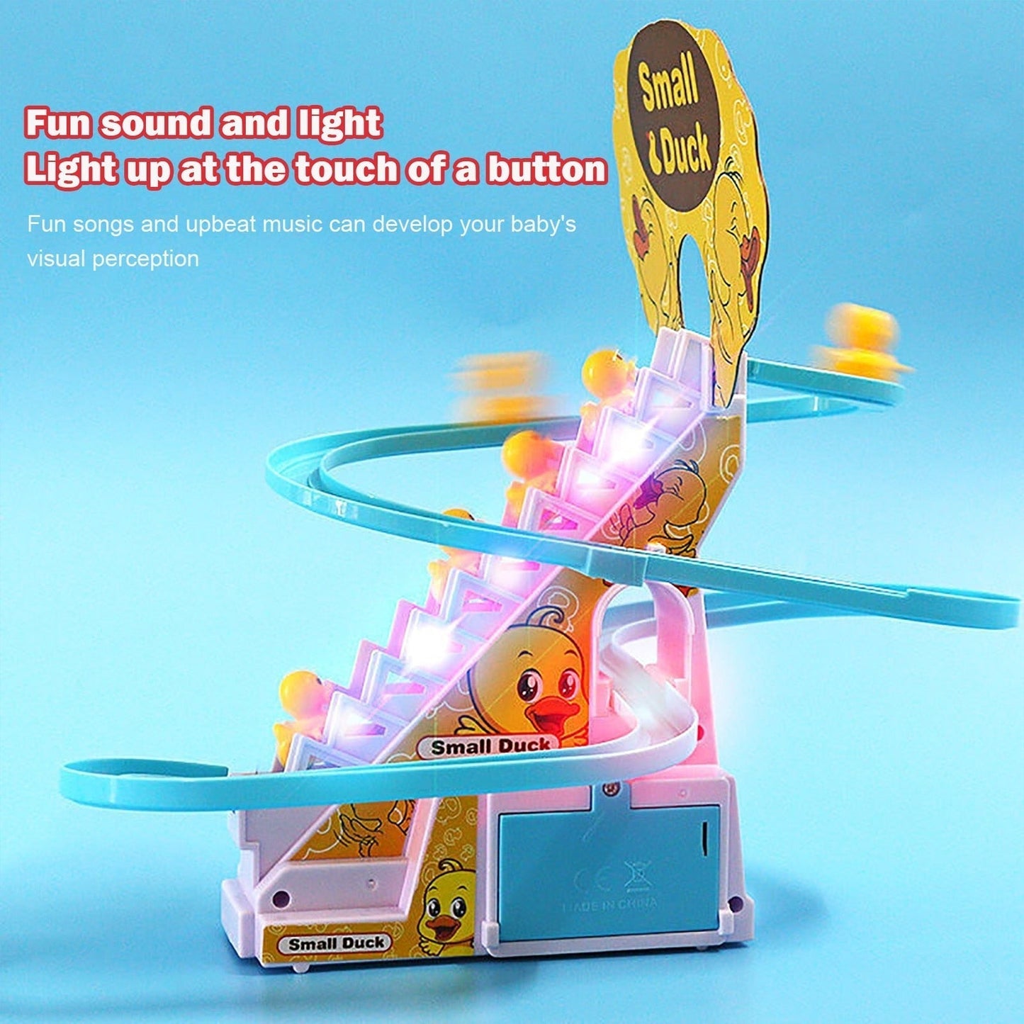 Electric Music Duck Climbing Stairs Toy